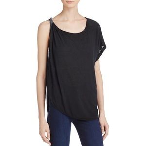 NWT Free People- Linen Blend One Shoulder T-Shirt